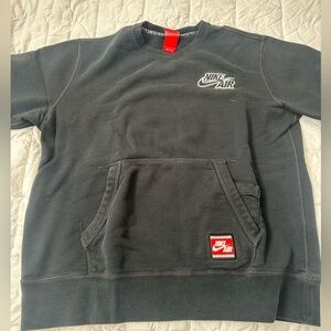 Nike Air Short Sleeve Sweatshirt Tee Black Vintage Classic Heavy